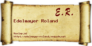 Edelmayer Roland névjegykártya